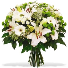 Bouquet lié blanc 
