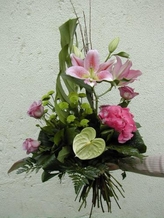 Bouquet lié pastel