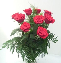 Bouquet de roses fuchsia