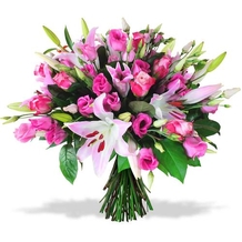 Bouquet lié rose/fuchsia