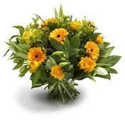 Bouquet rond jaune 